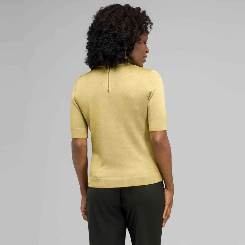 Pull côtelé avec manches au coude, Fenouil, large