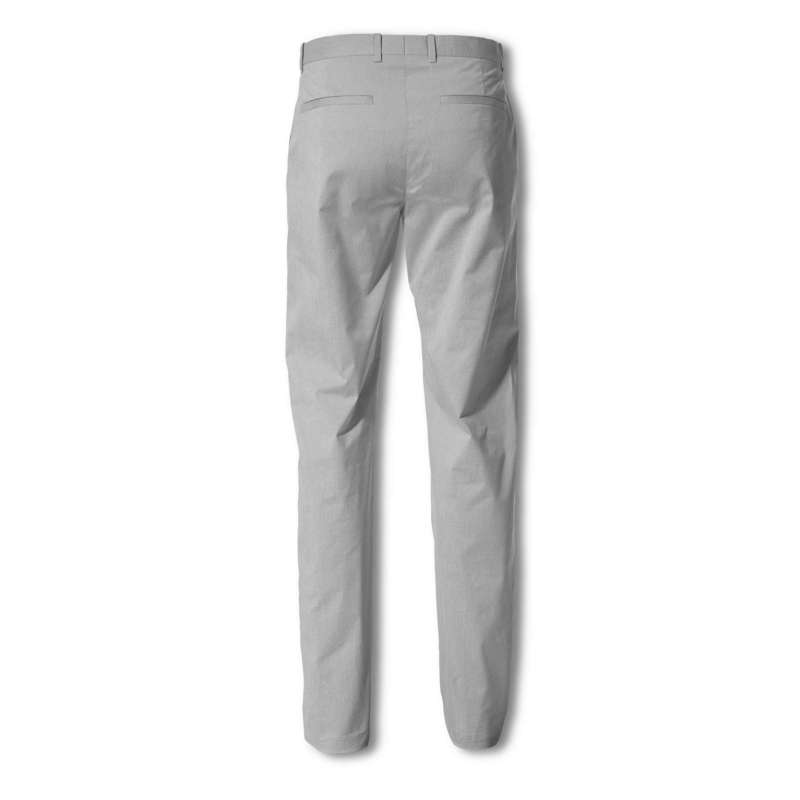 Pantalon droit décontracté, Gris, large