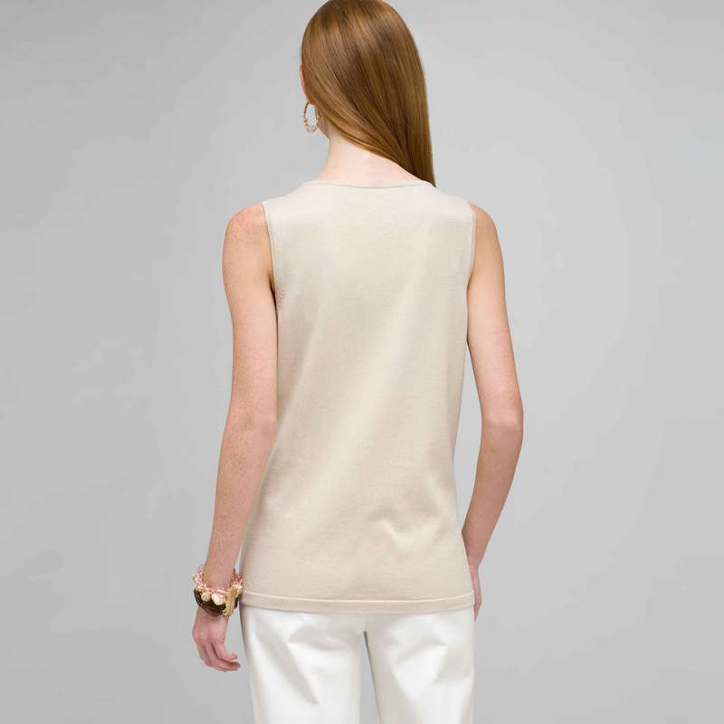 Débardeur brodé de perles, Stone foncé, large