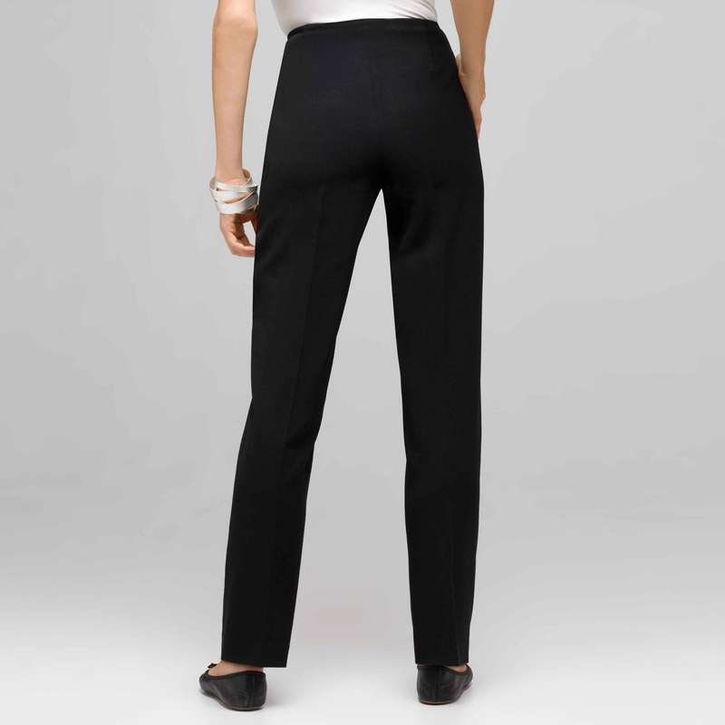 Pantalon sans pli, Noir, large