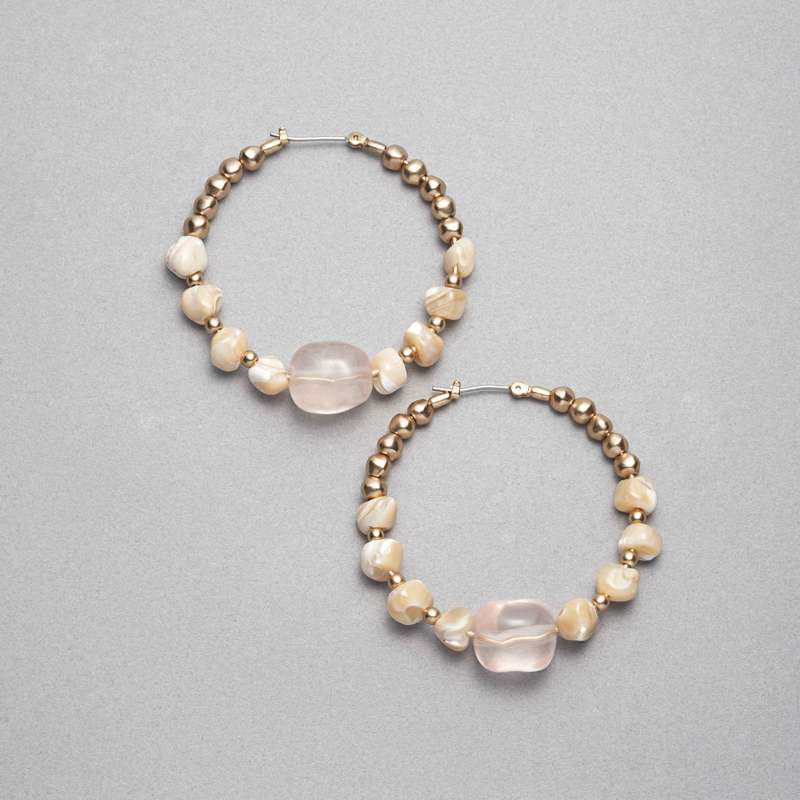 Créoles rose et or, , large