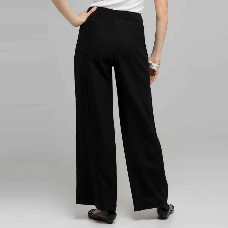 Pantalon ample, Noir, large