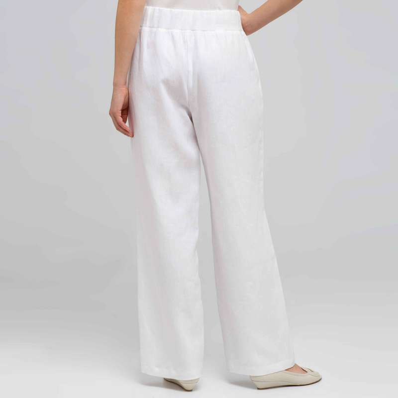 Pantalon ample, Blanc, large