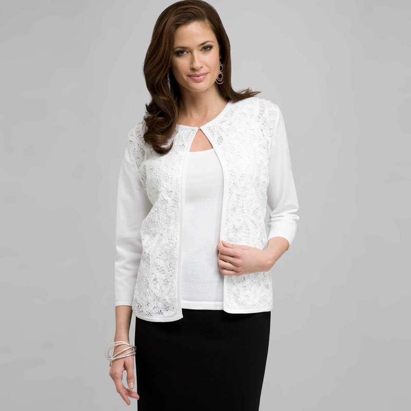 Gilet à col rond, , large