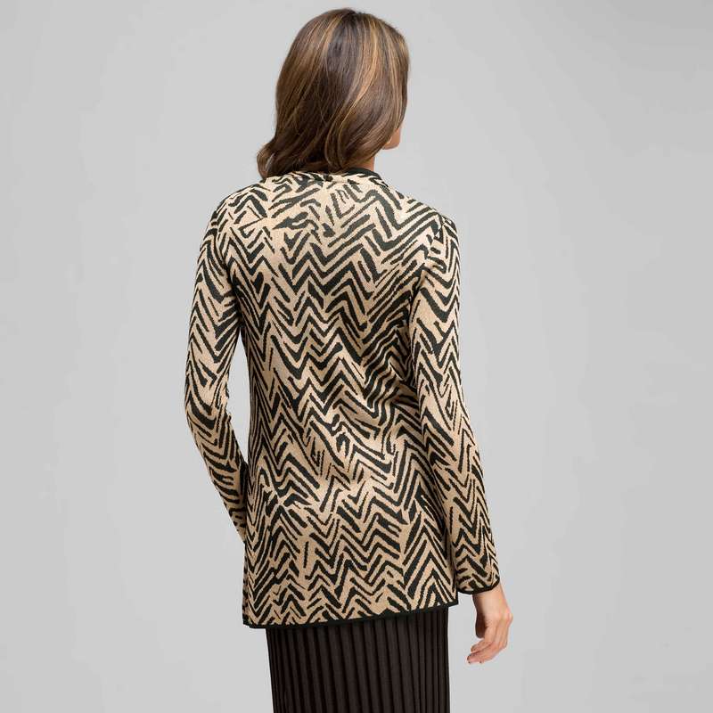 Gilet à motif zig-zag, Laurier/Chino, large