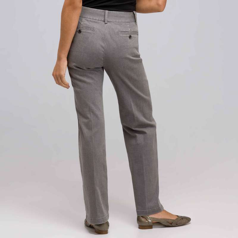 Pantalon droit, Gris étain, large