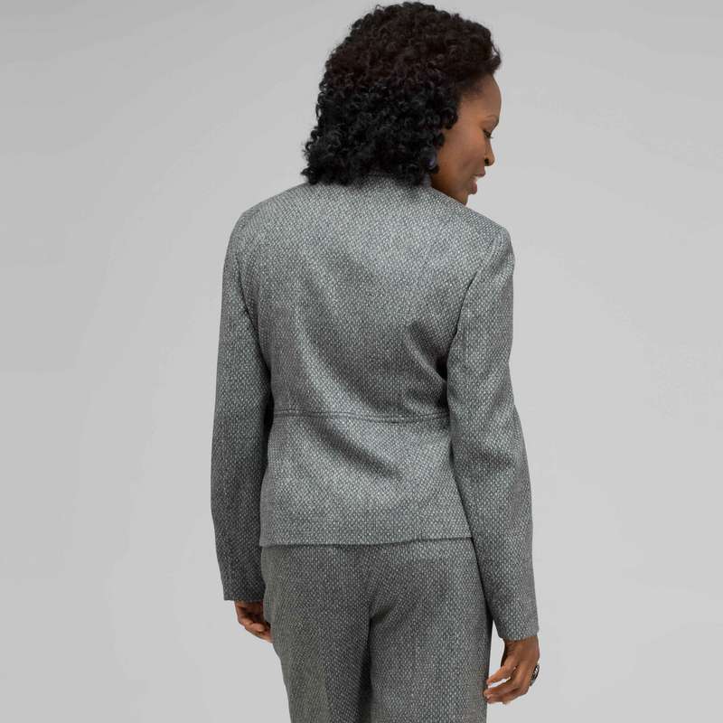 Veste à poche et deux boutons, Gris chiné, large