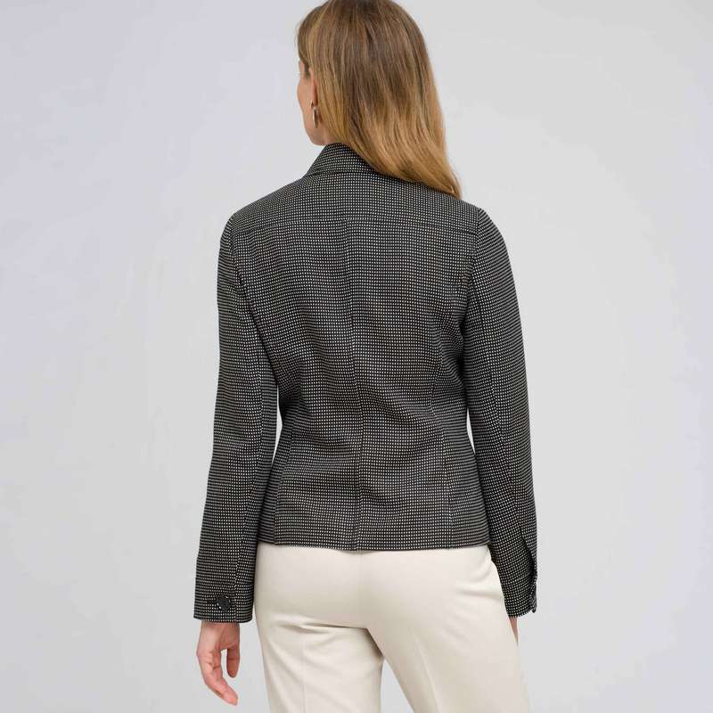 Veste à imprimé mini, Noir et blanc, large