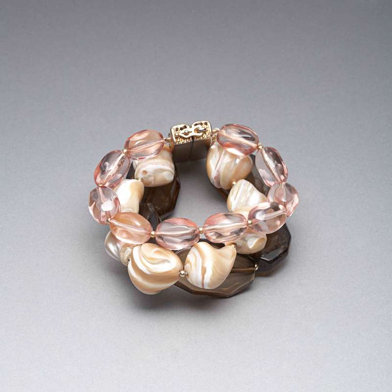 Bracelet rose et marron, , large