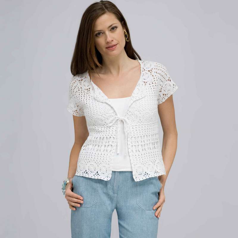 Gilet à manches raglan noué à l'avant, , large