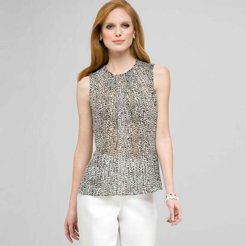 Top à plis sans manches, , large