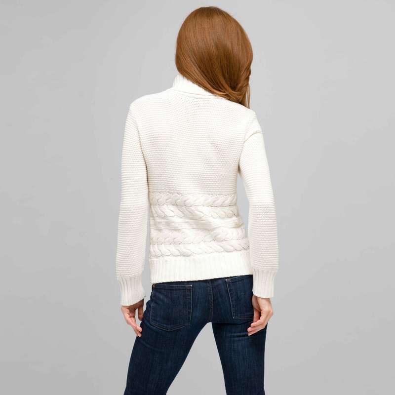 Col roulé en coton, Sucre, large