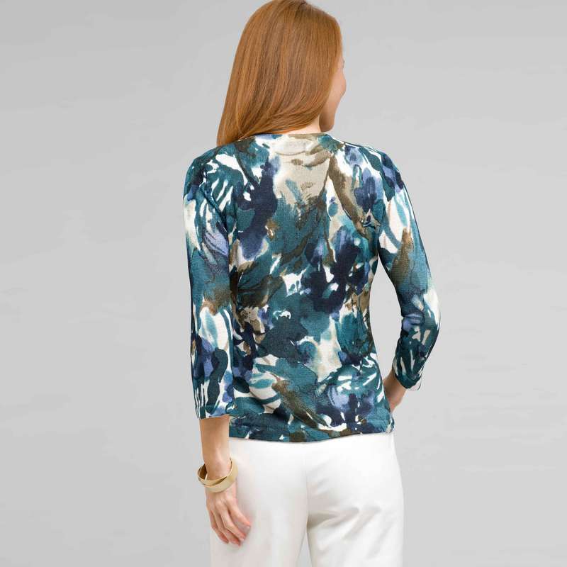 Gilet à imprimé jungle, Imprimé, large