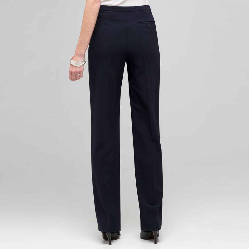 Pantalon droit, marine foncé, large