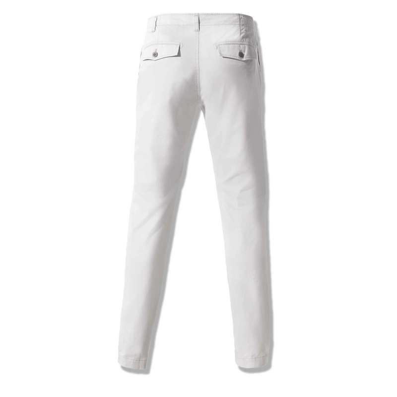 Pantalon en coton stretch, Blanc, large
