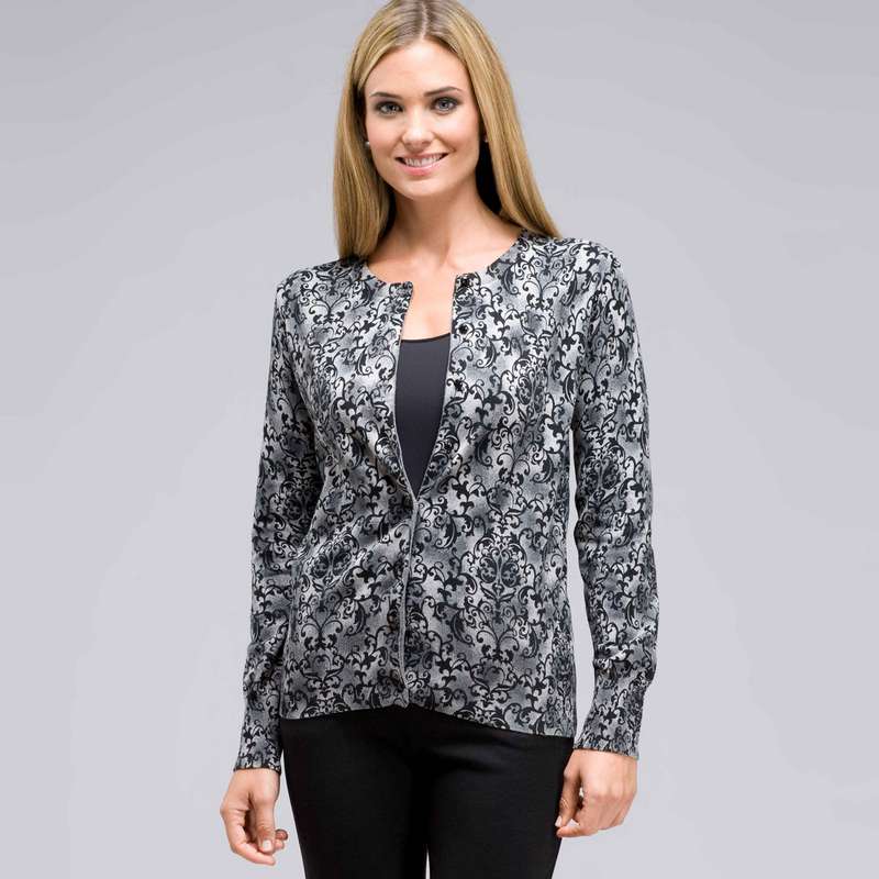 Gilet boutonné ras-de-cou, , large