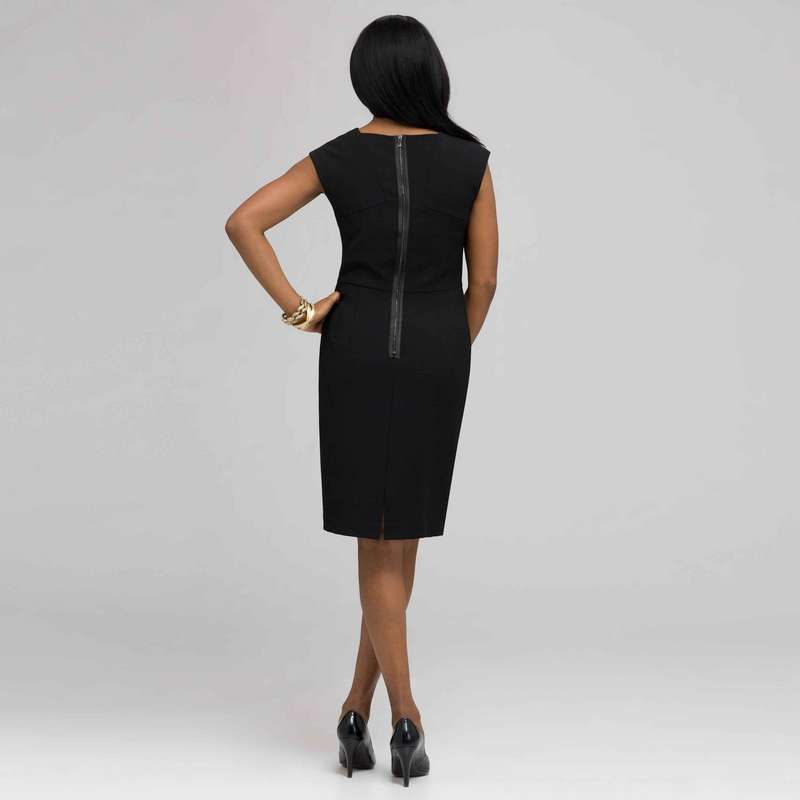 Robe fourreau business woman, Noir, large