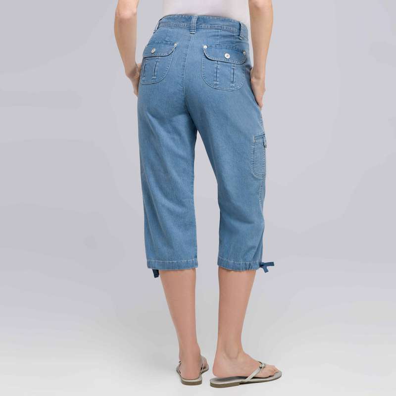 Pantacourt classique à détail boutonné, Classique, large