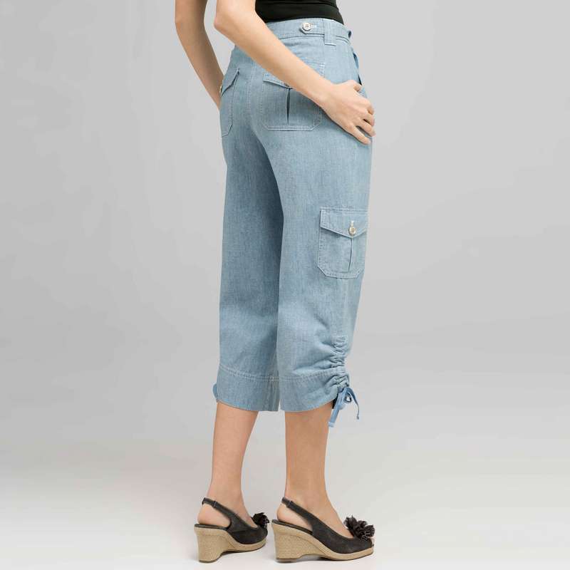 Pantacourt fonctionnel, Bleu batiste, large