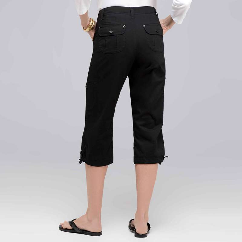 Pantacourt cargo léger, Noir, large