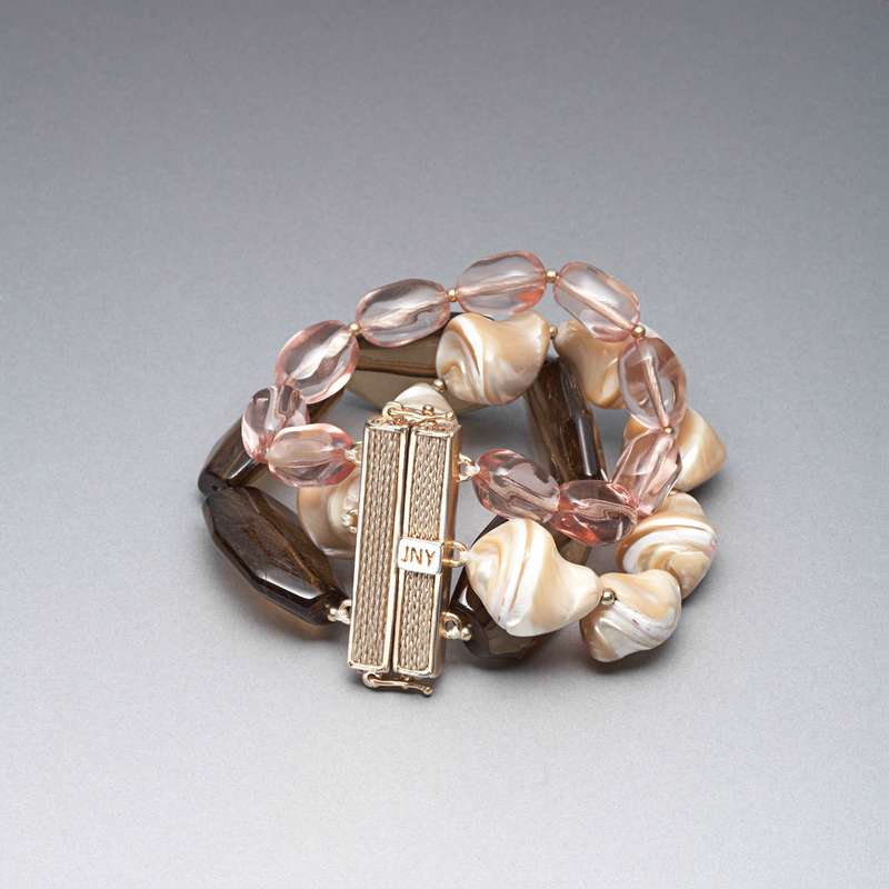 Bracelet rose et marron, Or, large
