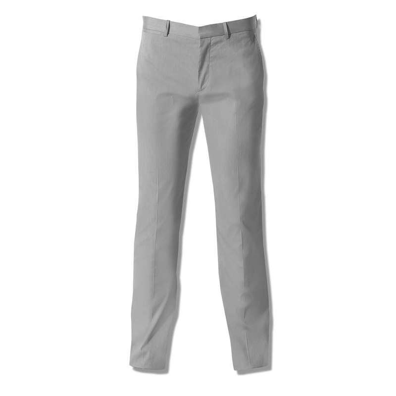 Pantalon droit avec deux poches fendues au dos, , large