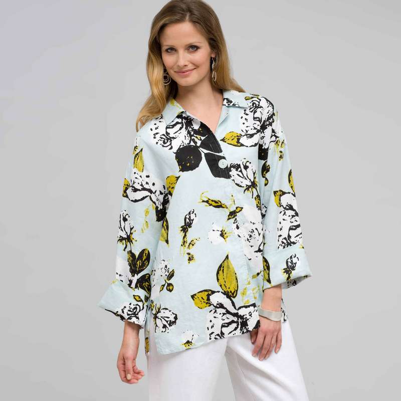 Chemise à manches longues et coupe ample, , large